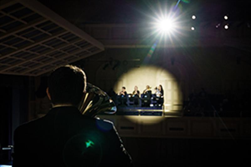 students performing in Mitchell Hall