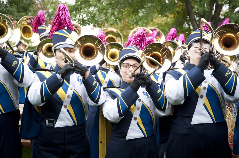 trombone section of marching band