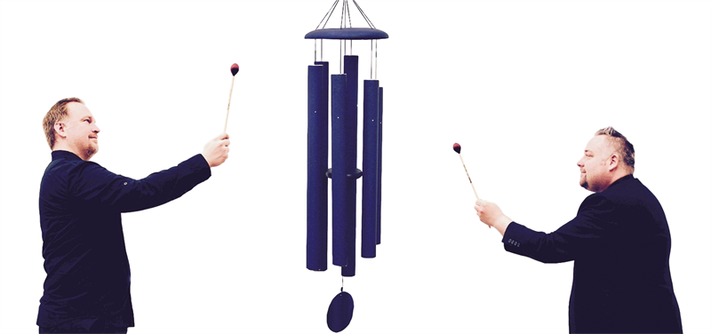quey percussion duo with chimes and mallets